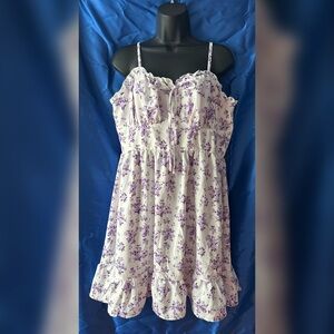 NWOT SHEIN White/Purple Dress